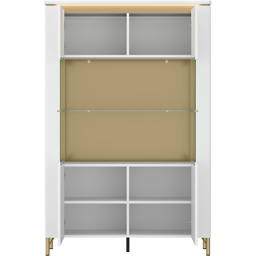 Furniture To Go Lazio Vitrin 2 Door Alpine White Cabinet Image 3