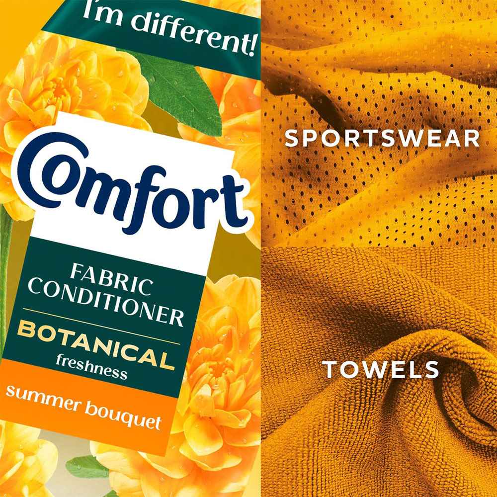 Comfort Botanical Summer Bouquet Fabric Conditioner 64 Washes 960ml 6 Pack Image 5