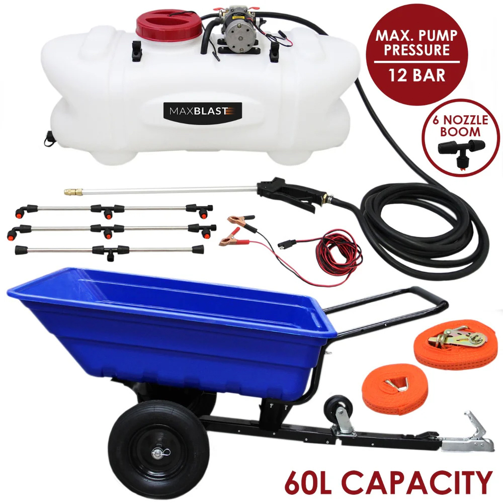 MonsterShop Maxblast 12V ATV Tipping Trailer and Sprayer 60L Image 5