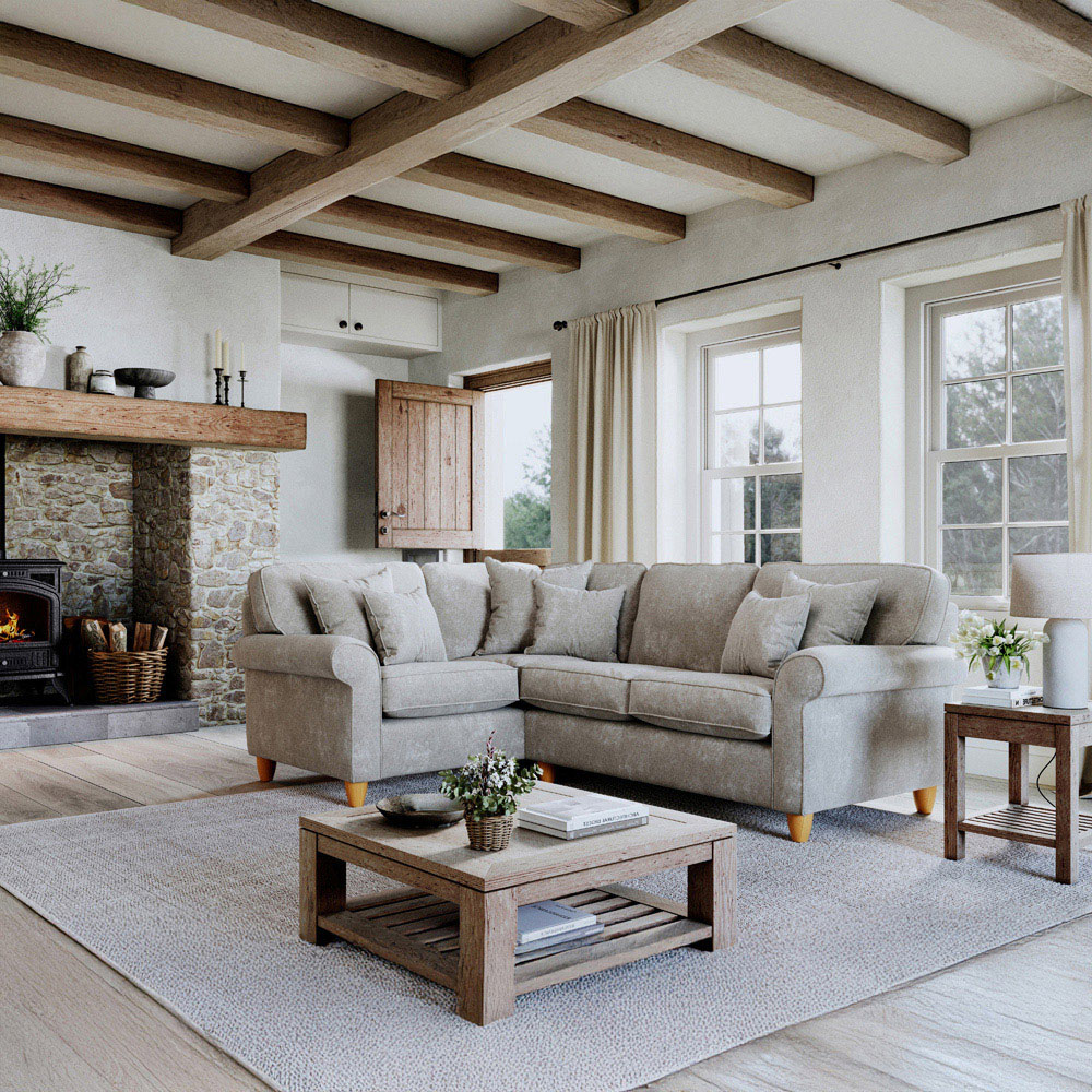 Sinatra 3 Seater Glory Beige Right Hand Corner Sofa Image 3