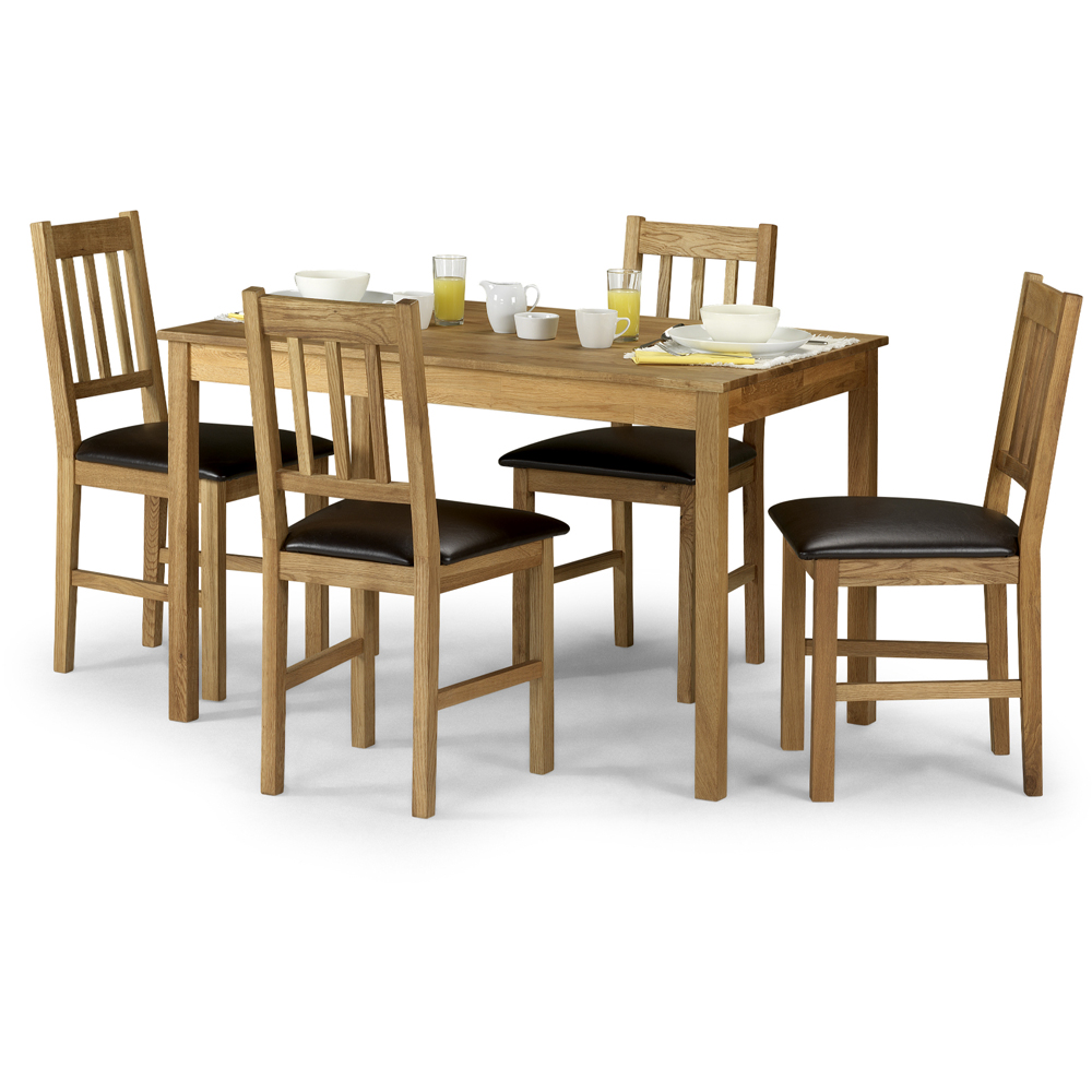 Julian Bowen Coxmoor Set of 2 Oak Chair Image 5