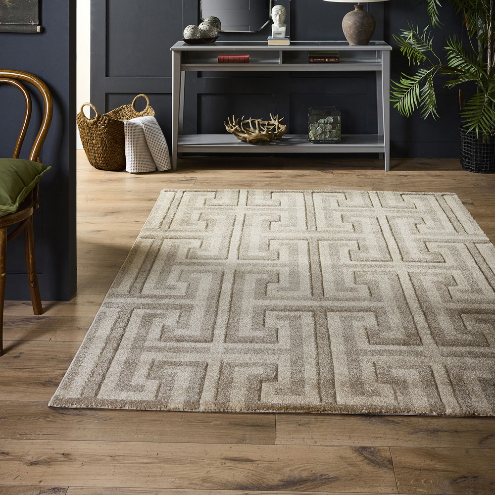 Origins Greek Key Beige Light Vision Rug 120 x 170cm Image 2