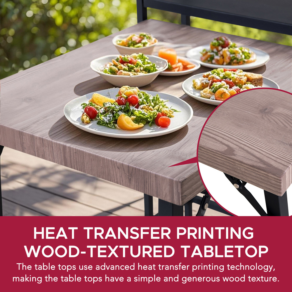 Sunjoy 2 Seater Single Shelf Foldable Patio Bistro Set Image 5