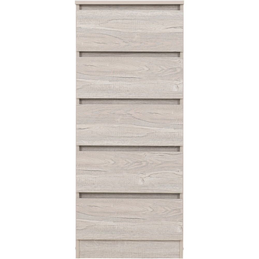 Seconique Malvern 5 Drawer Urban Snow Narrow Chest of Drawers Image 4