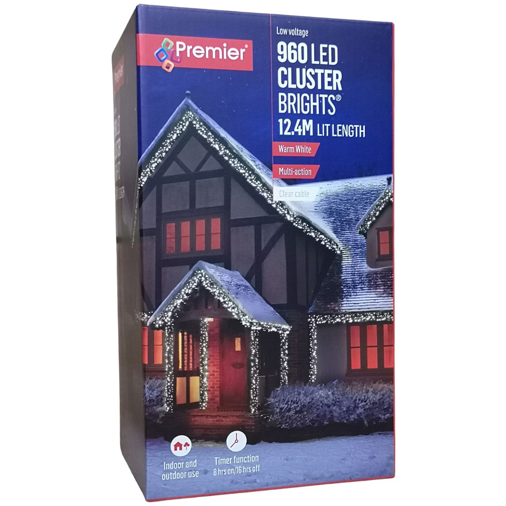 Premier 960 Warm White LED Clear Cable Cluster 12.4m Image 8