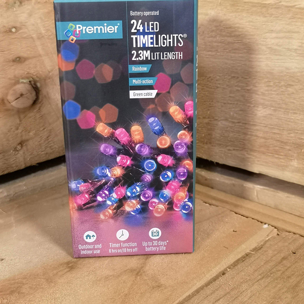 Samuel Alexander 24 Rainbow LED Battery Operated Christmas String Light Image 9