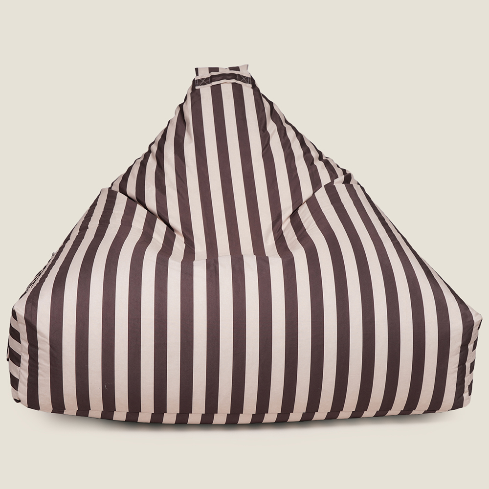 Kaikoo Grey and Cream Cord Sumo Tripod Bean Bag Image 5
