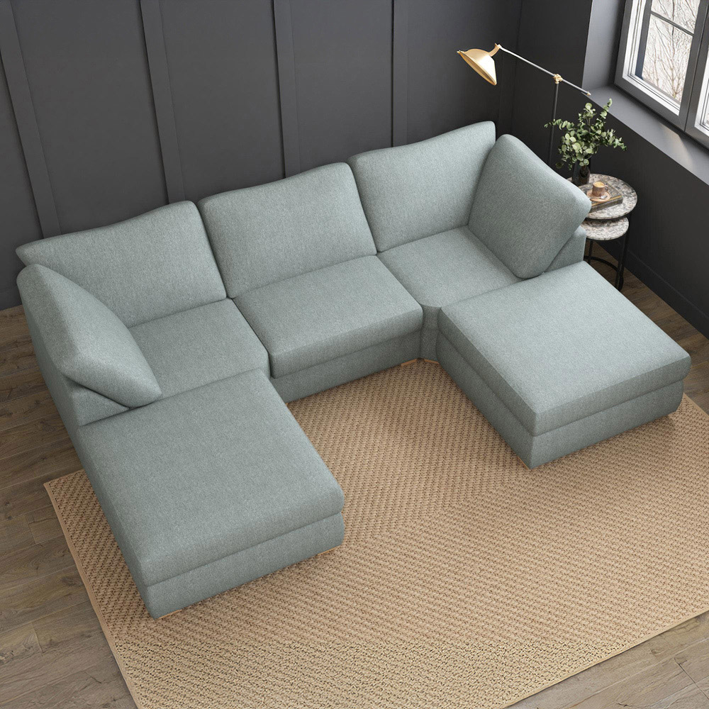 Nestle 5 Seater Granite Venice Fixed Back U-Shape Sofa Image 7