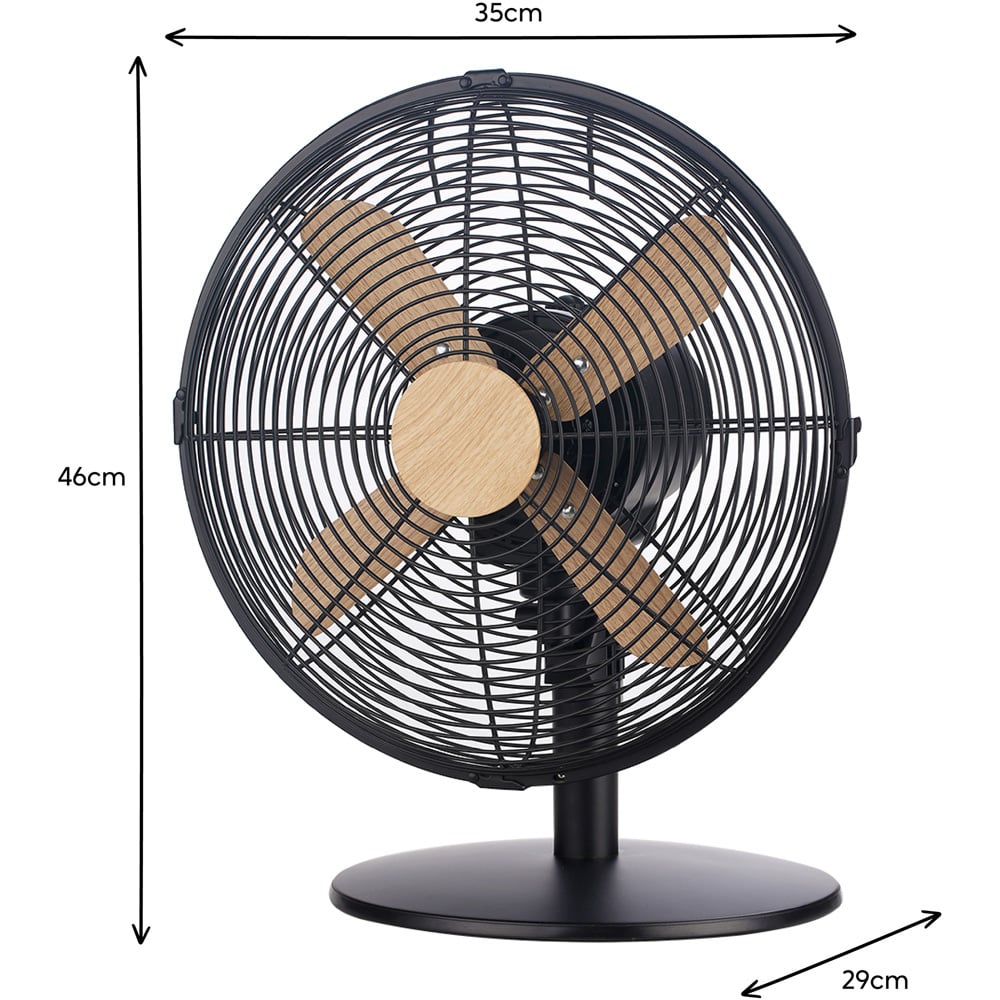 Russell Hobbs Black Scandi Desk Fan 12 inch Image 8
