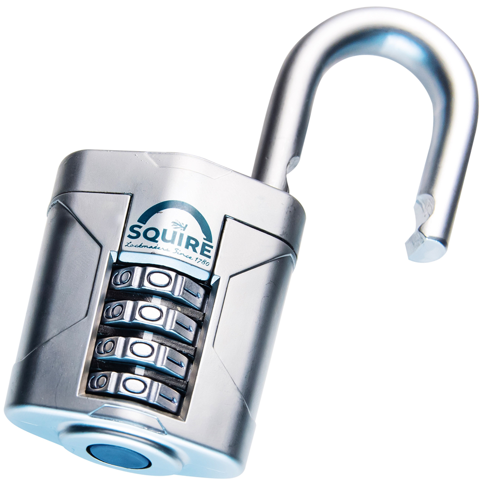 Squire 50mm 4 Wheel Combination Boron Shackle Padlock Image 3