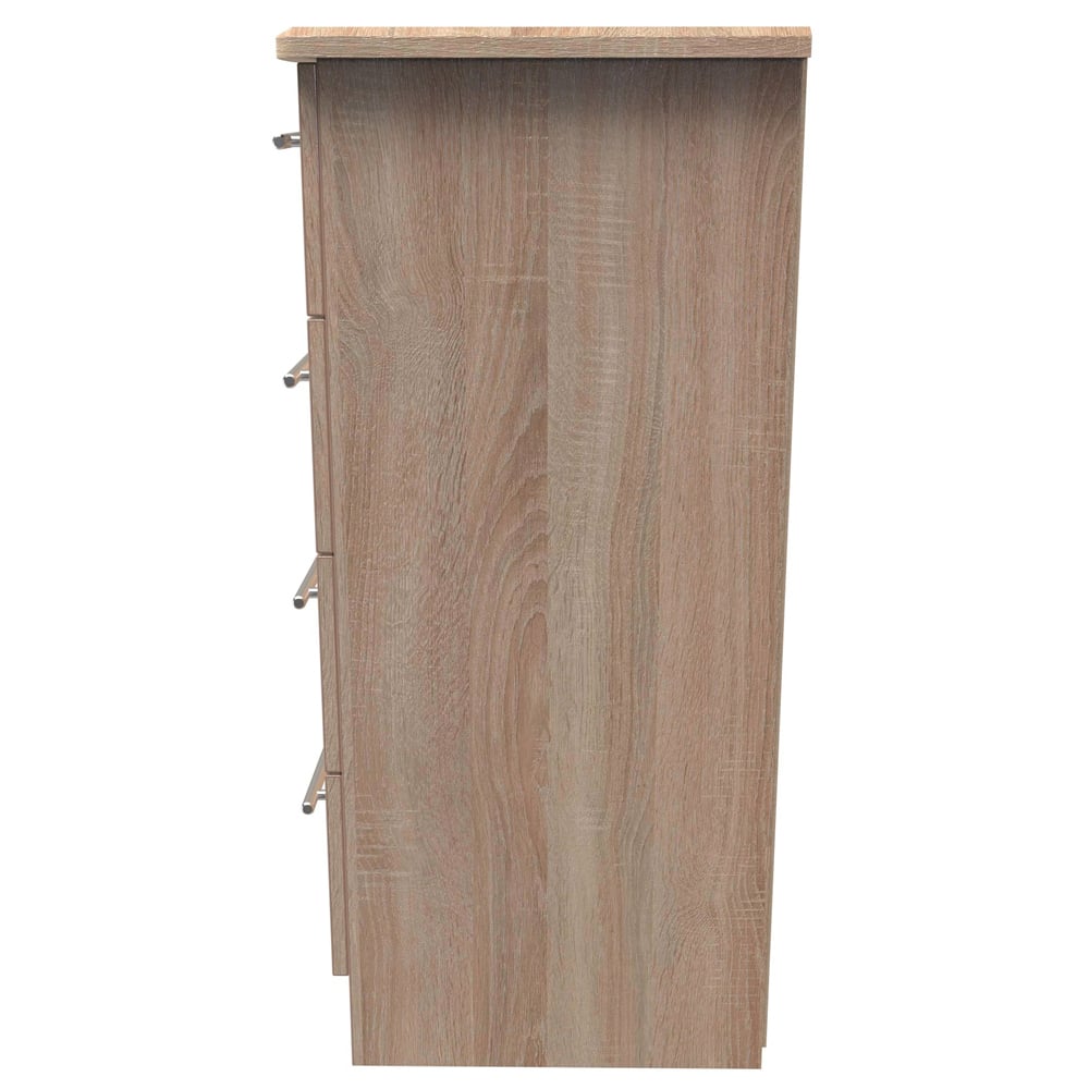Crowndale Sherwood 4 Drawer Bardolino Oak Bedside Cabinet Image 3