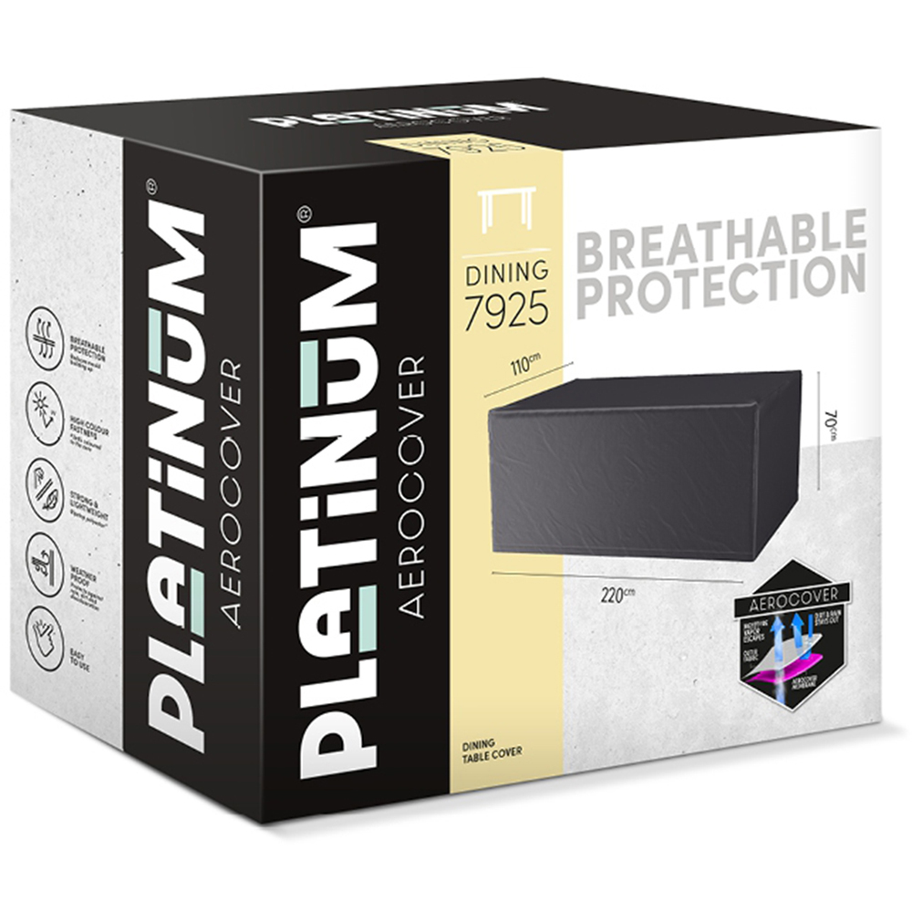 Platinum AeroCover Waterproof Garden Table Cover 70 x 220 x 110cm Image 2