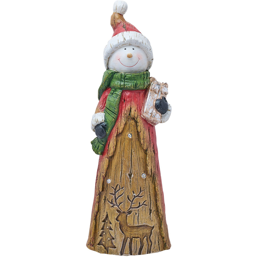 The Seasonal Gift Co. LED Snowman Wood Effect Christmas Decoration Image 5