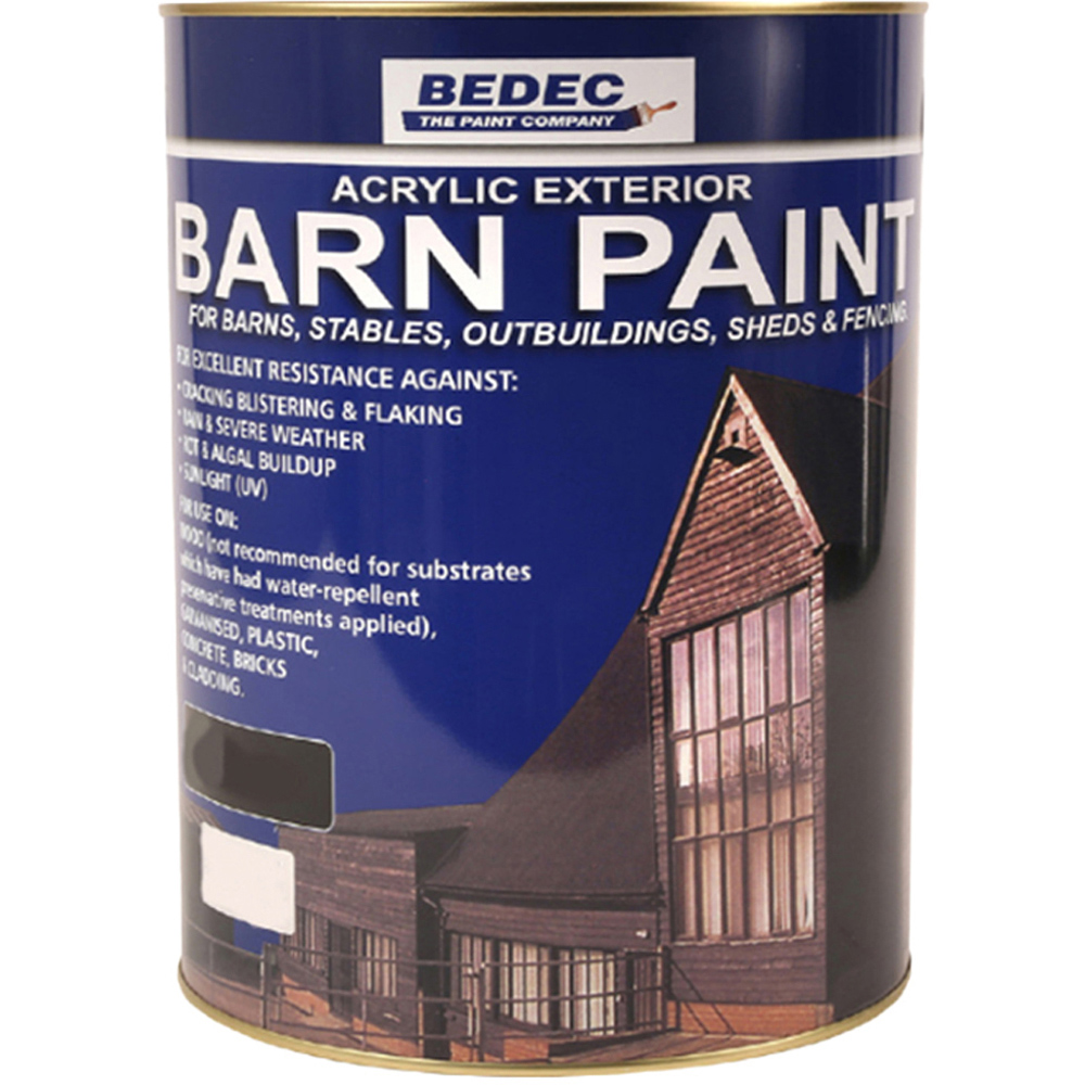 Bedec Anthracite Grey Satin Barn Paint 5L Image 2