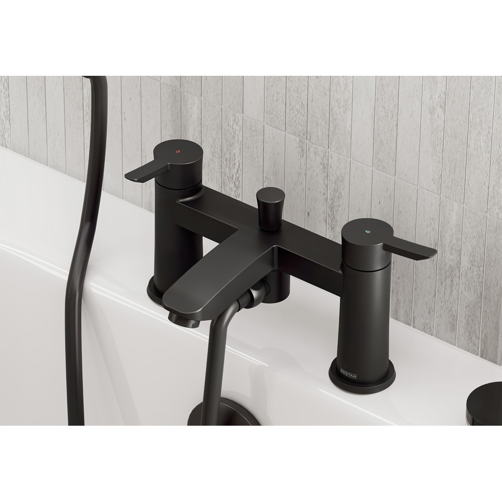 Bristan Apelo Matt Black Bath Shower Mixer Tap with Handset Image 3
