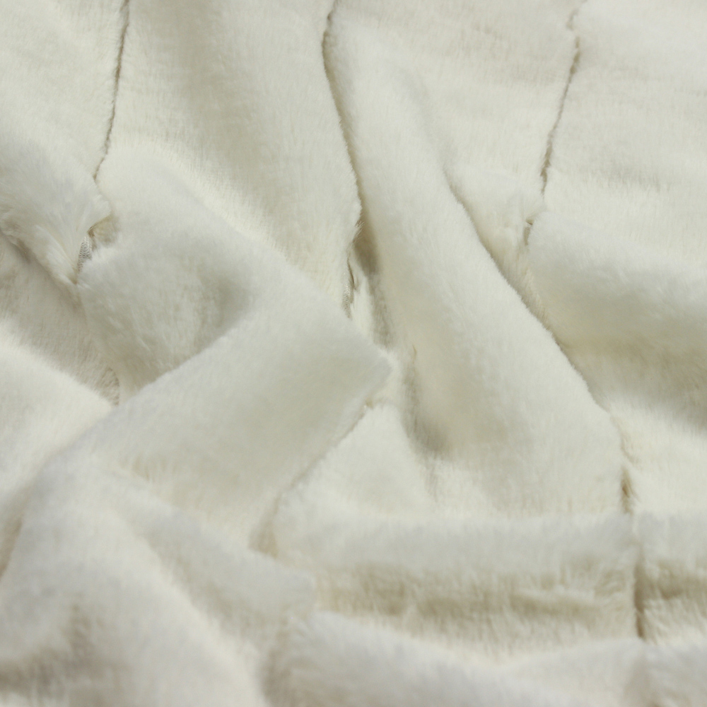 Paoletti Empress Cream Faux Fur Throw 130 x 180cm Image 4