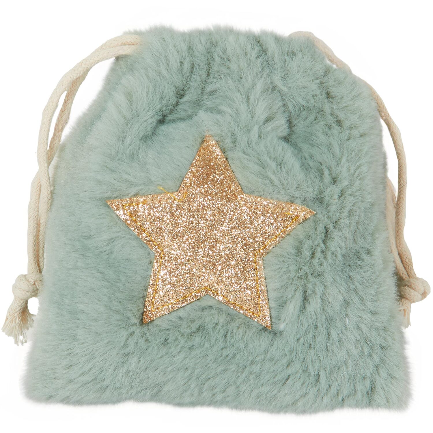 Gold Glitter Star Plush Bag Image 2