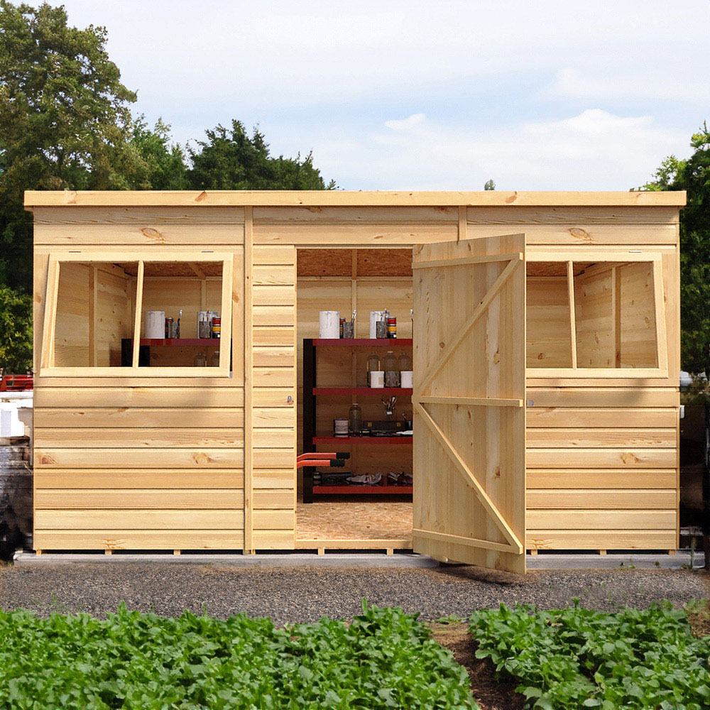 Shire GB 12 x 6ft Shiplap Pent Garden Shed Image 6