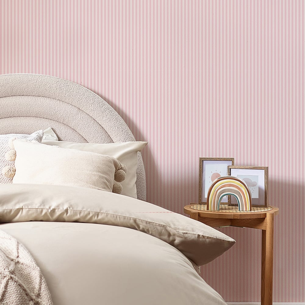 Next Calm Stripe Pink Wallpaper Image 3