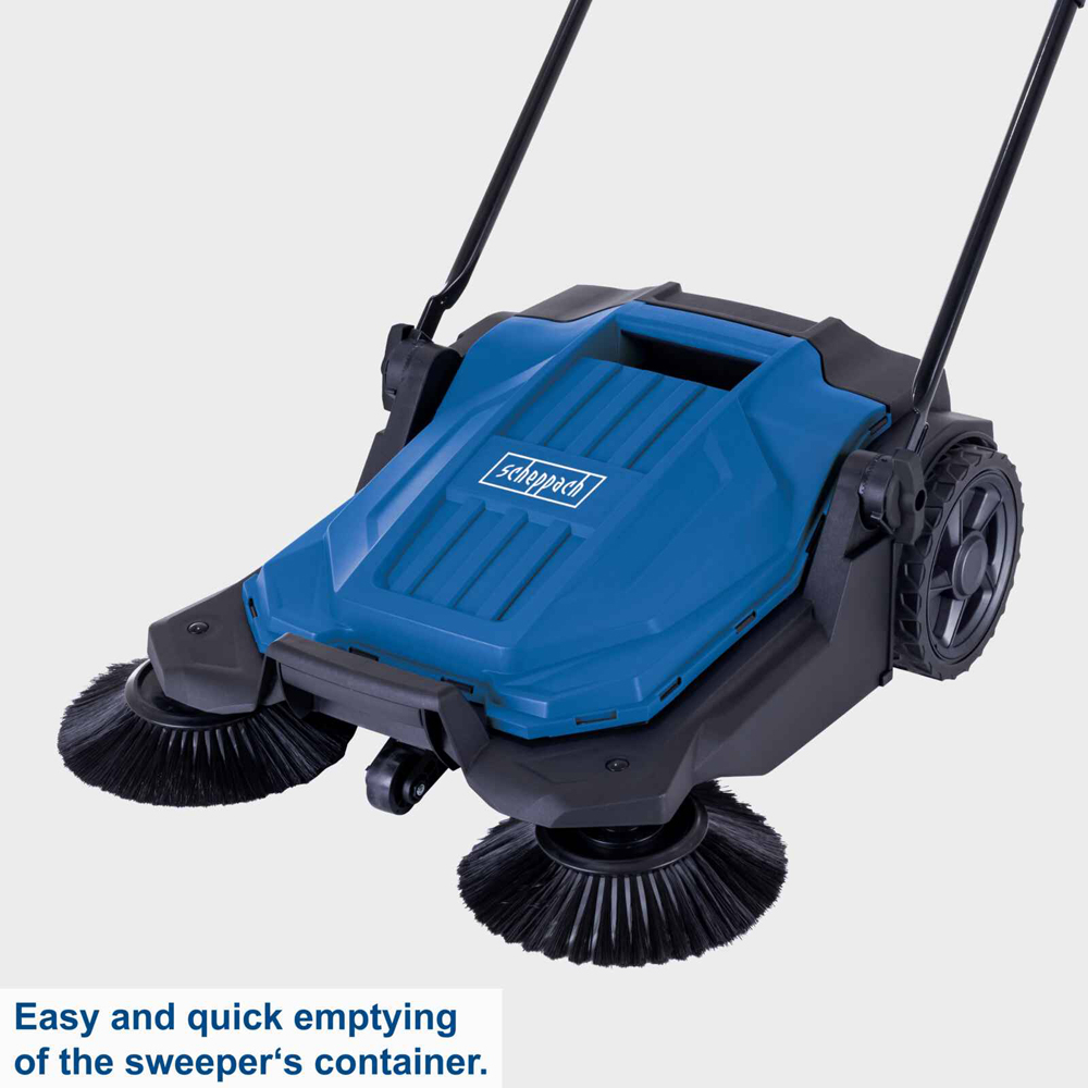 Scheppach S800 3-Brush System Push Sweeper with 20L Container Image 5