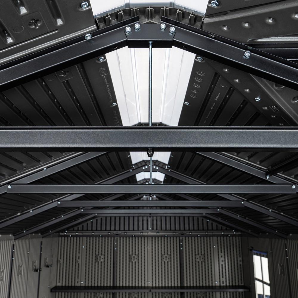 Lifetime Products 16.5 x 7ft Grey Side Entry Outdoor Storage Shed Image 6