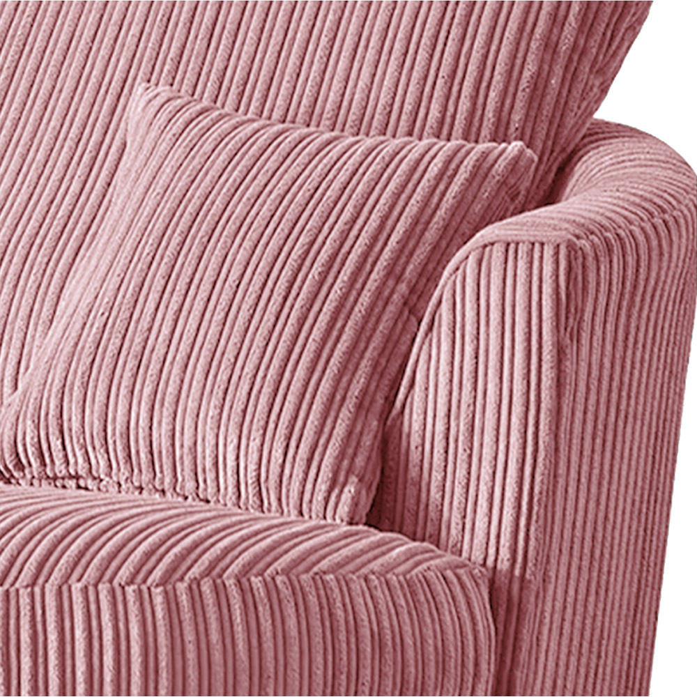 Luxor Pink Jumbo Cord Swivel Chair Image 5