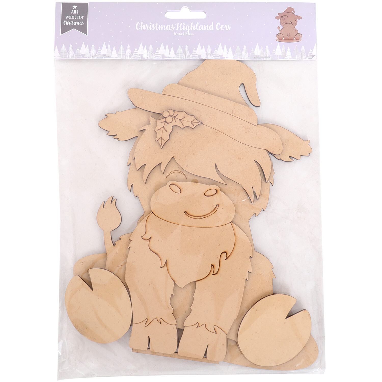 Highland Cow Christmas Ornament Brown Image 2