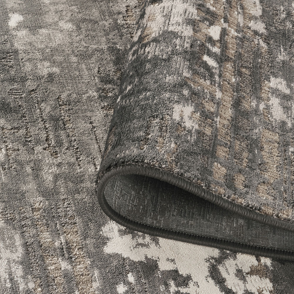 Mayfair Living Room Area Rug Metallic Sheen Contemporary Modern Abstract Design - Grey 120cm x 170cm Image 3