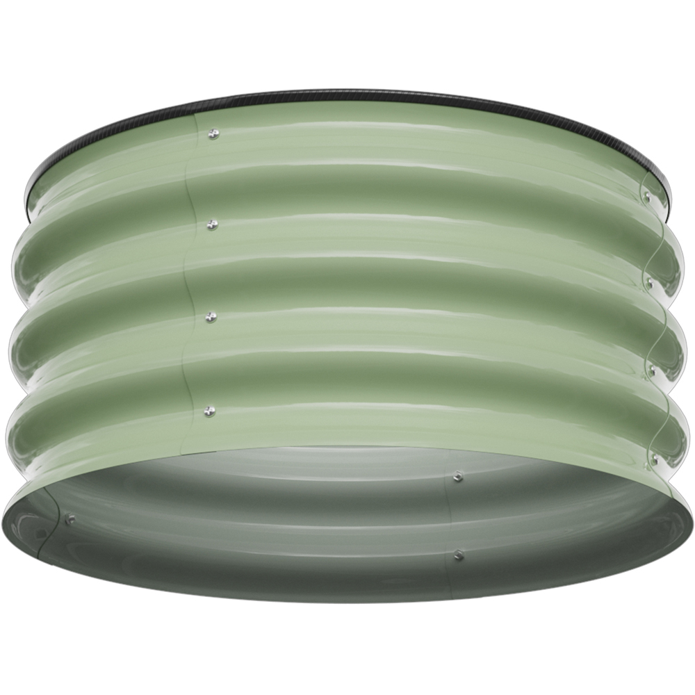 Living and Home Green Round Metal Raised Garden Bed with Open Bottom 60 x 30cm Image 7