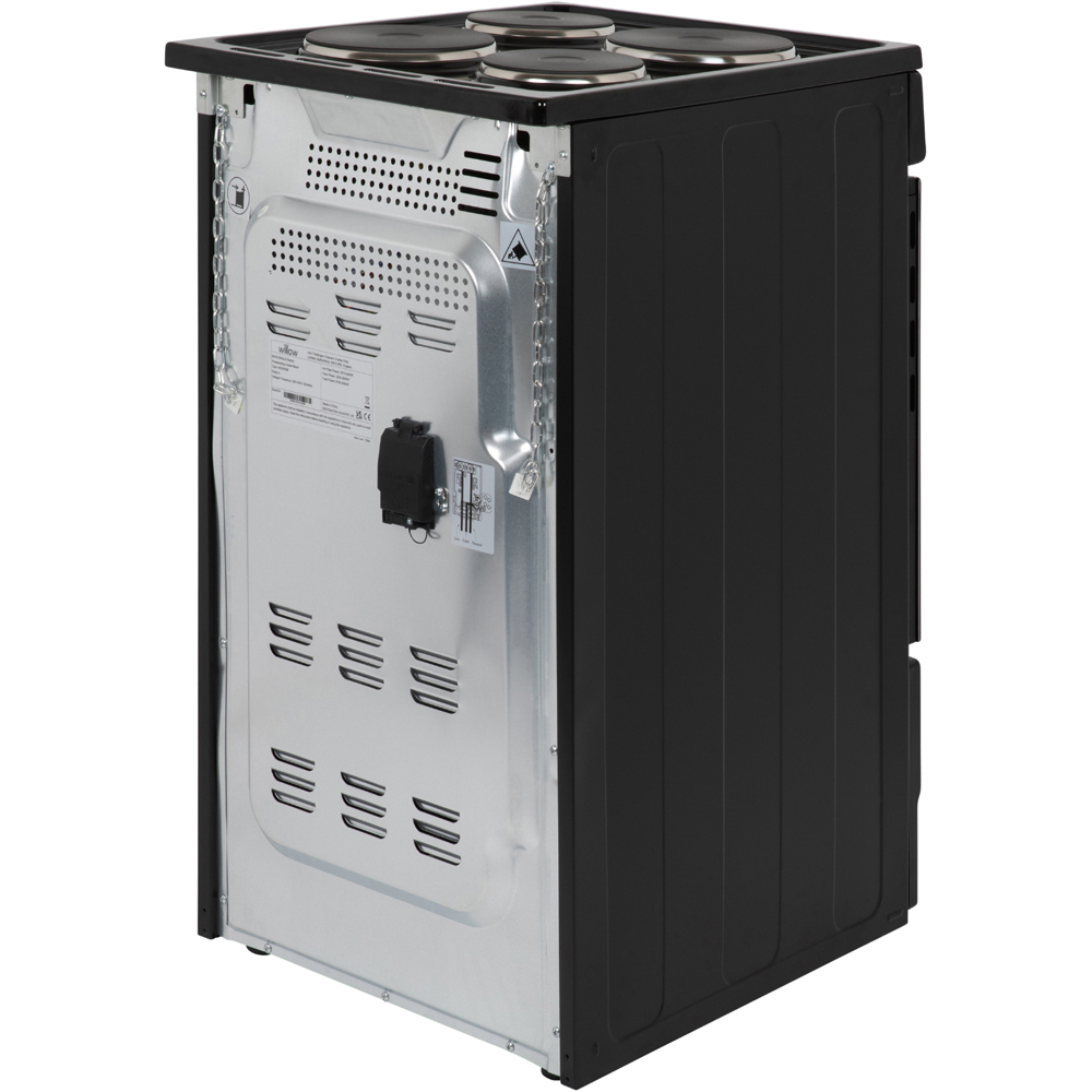 Willow Appliances WE50SSB Black Single Cavity 62L Oven Electric Cooker with 4 Burner Image 6