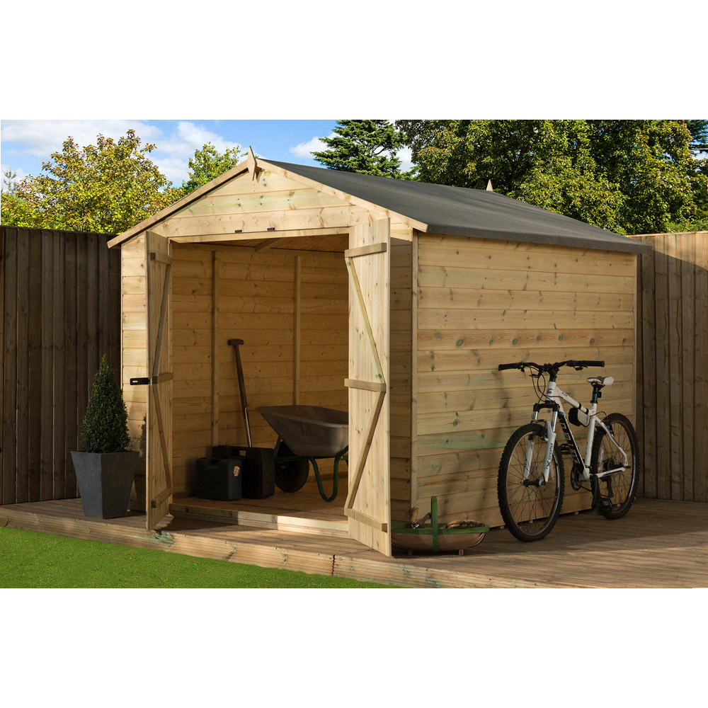 Empire Sheds 9500 8 x 8ft Double Door Tongue and Groove Apex Garden Shed Image 3