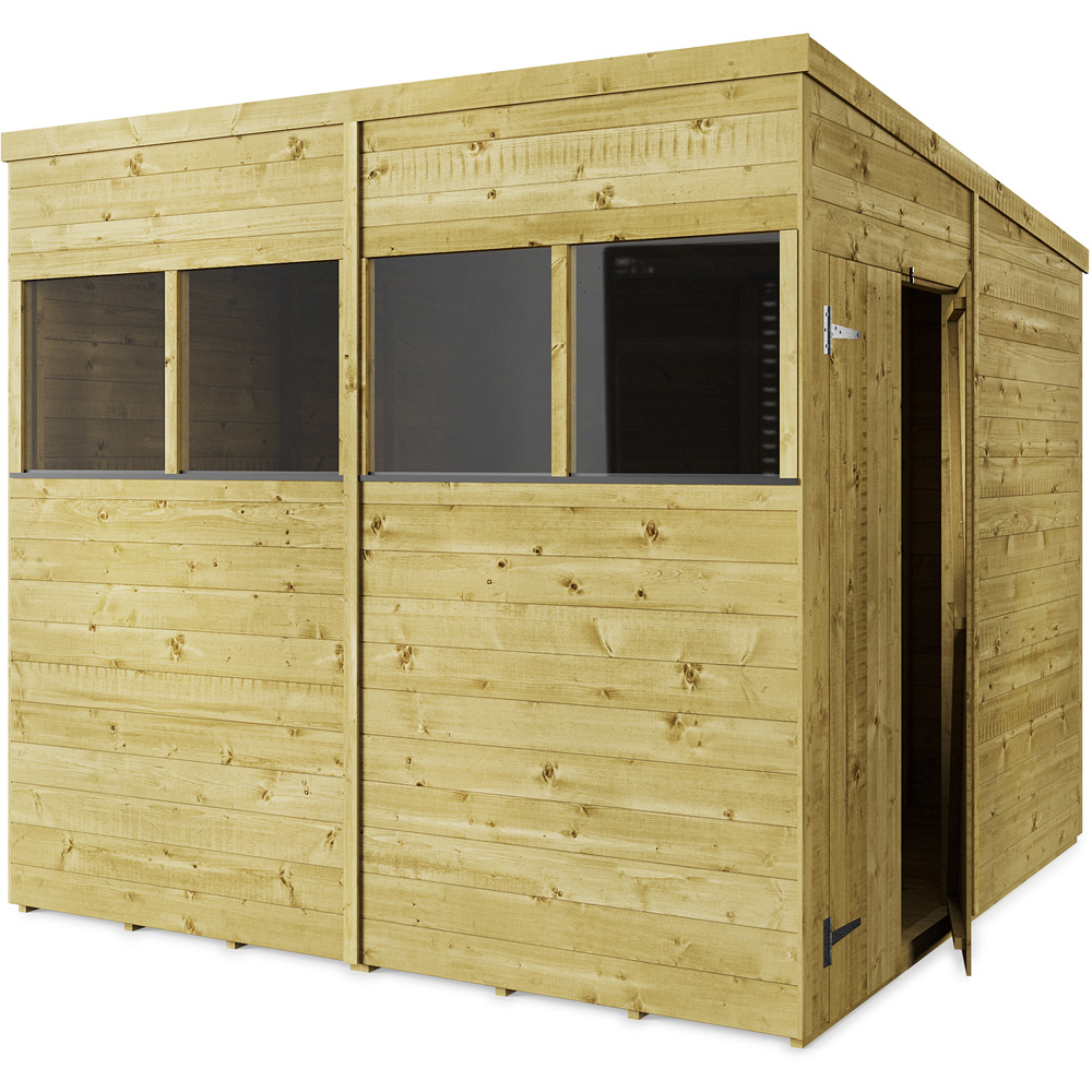 StoreMore 8 x 8ft Double Door Tongue and Groove Pent Shed Image 2