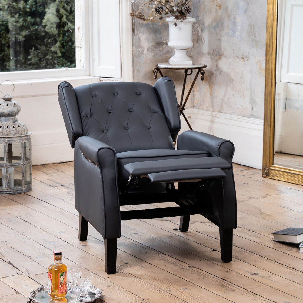 Artemis Home Galena Grey Manual Recliner Chair Image 6