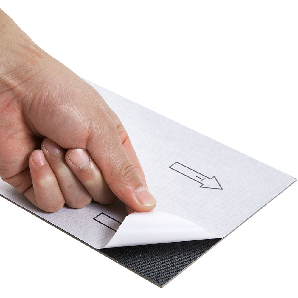 Living and Home Dark Brown Rectangle PVC Flooring Self Adhesive 36 Pack Image 5