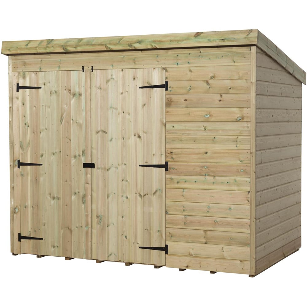 Empire Sheds 4000 8 x 4ft Double Door Tongue and Groove Pent Garden Shed Image 1