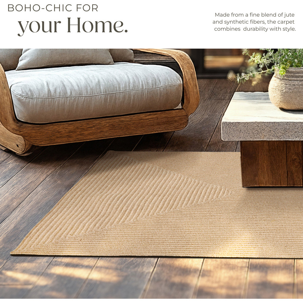 tectake Easy Care Woven Rug 170 x 120 x 0.5cm Image 6