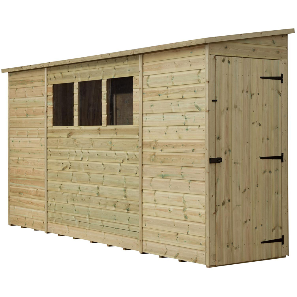 Empire Sheds 2800 14 x 3ft Tongue and Groove Wooden Pent Garden Shed Image 1