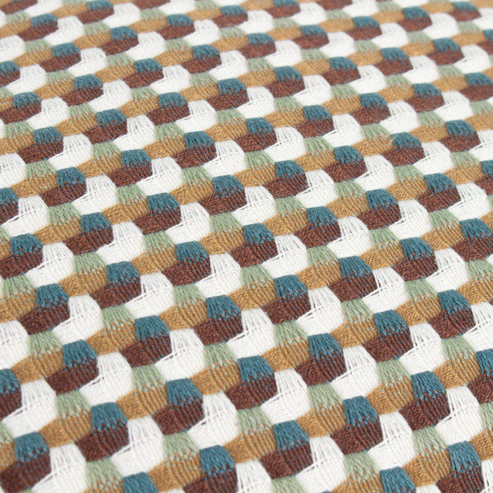 furn. Marttel Olive Geometric Jacquard Cushion Image 5