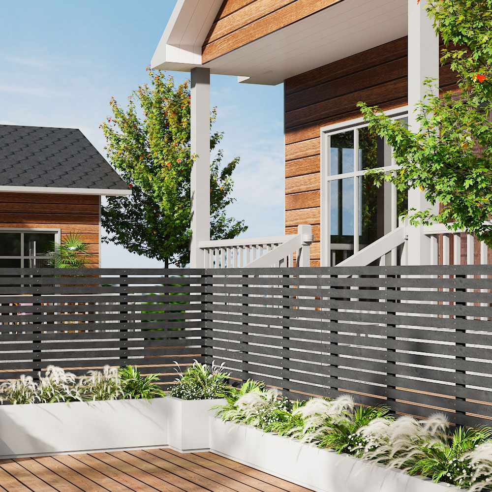 Living and Home 6 x 4ft Wooden Slatted Garden Fence Gate Image 6