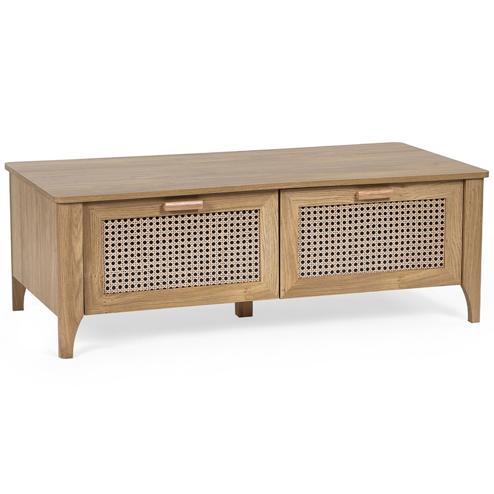 Julian Bowen Sydney 2 Drawer Rattan Effect Coffee Table Image 2