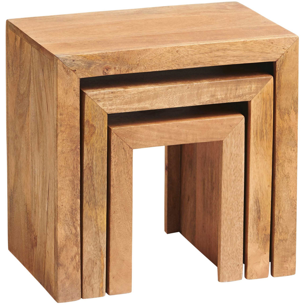 Brooklyn Napoli Toko Light Mango Nest of Tables Set of 3 Image 2