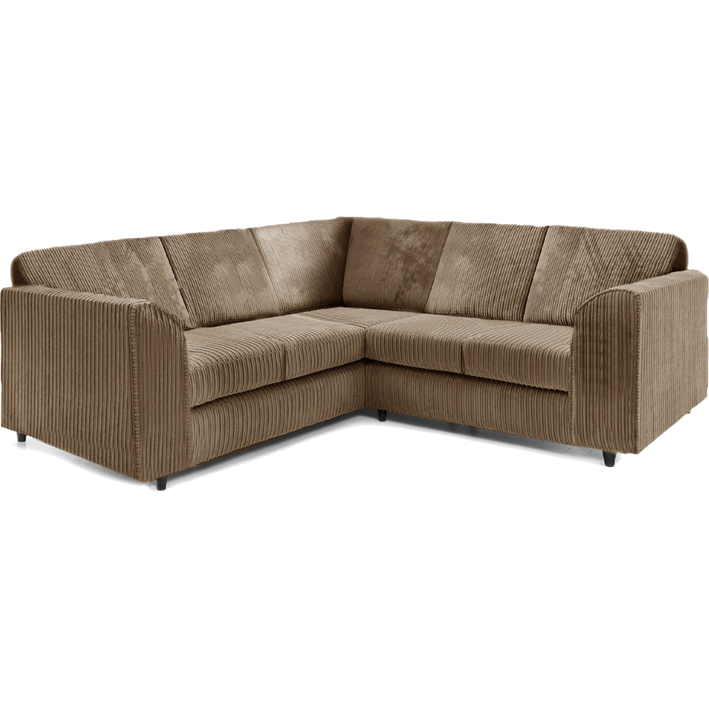 Luxor 5 Seater Coffee Jumbo Cord Full Back L Shaped Corner Sofa Set Image 2
