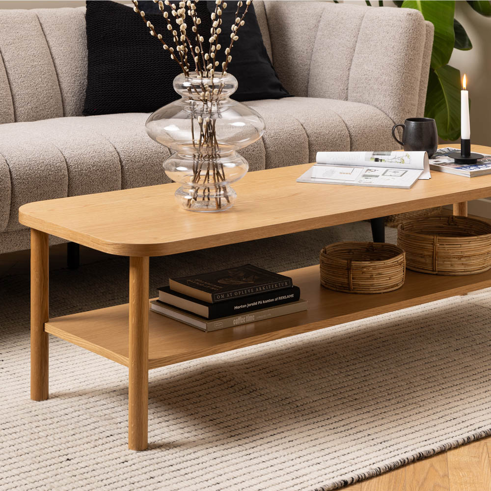 Florence Banbury Oak Rectangular Coffee Table Image 7