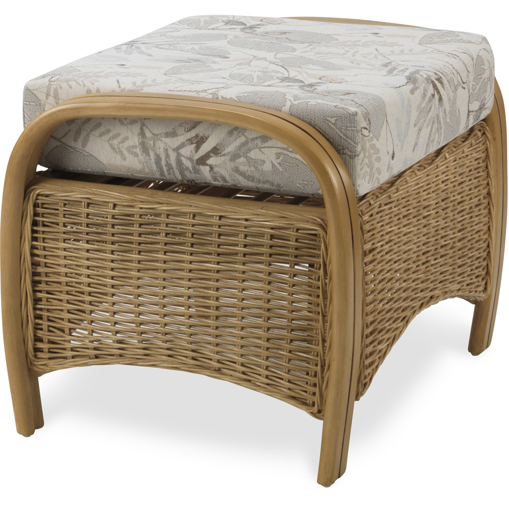 Desser Centurion Natural Rattan Leafy Footstool Image 3