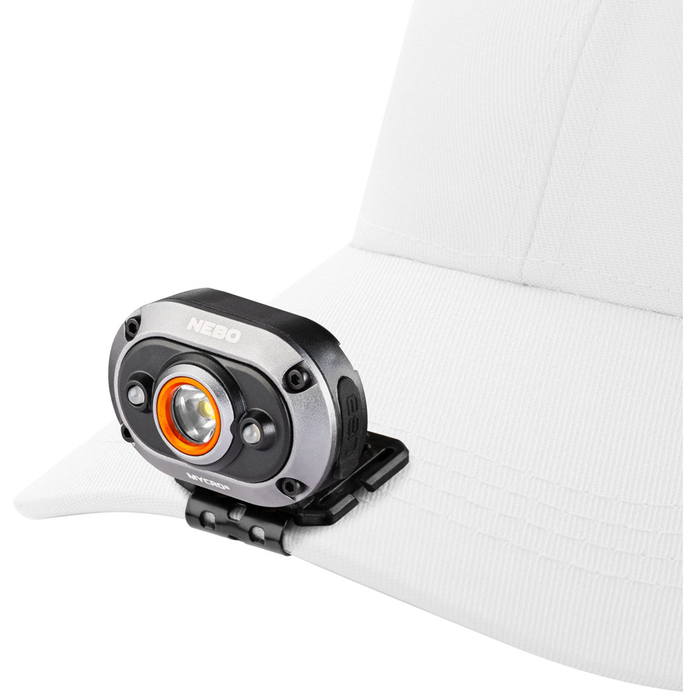 Nebo Mycro 450 2-in-1 450 Lumens Grey Rechargeable Detachable Headlamp and Cap Light Image 3