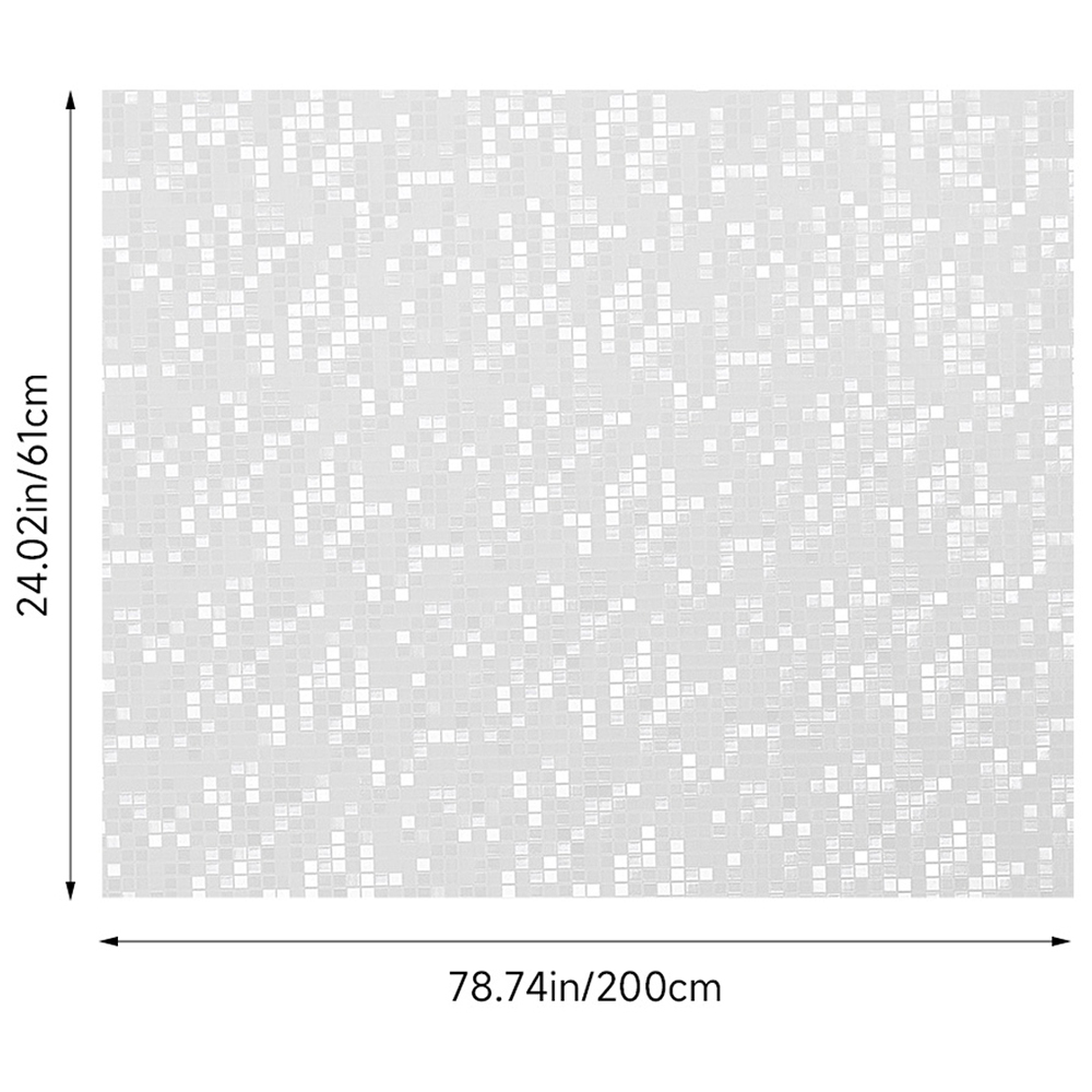 Living and Home Small Mosaic 3D PVC Self Adhesive Privacy Glass Window Film 200 x 61cm Image 8