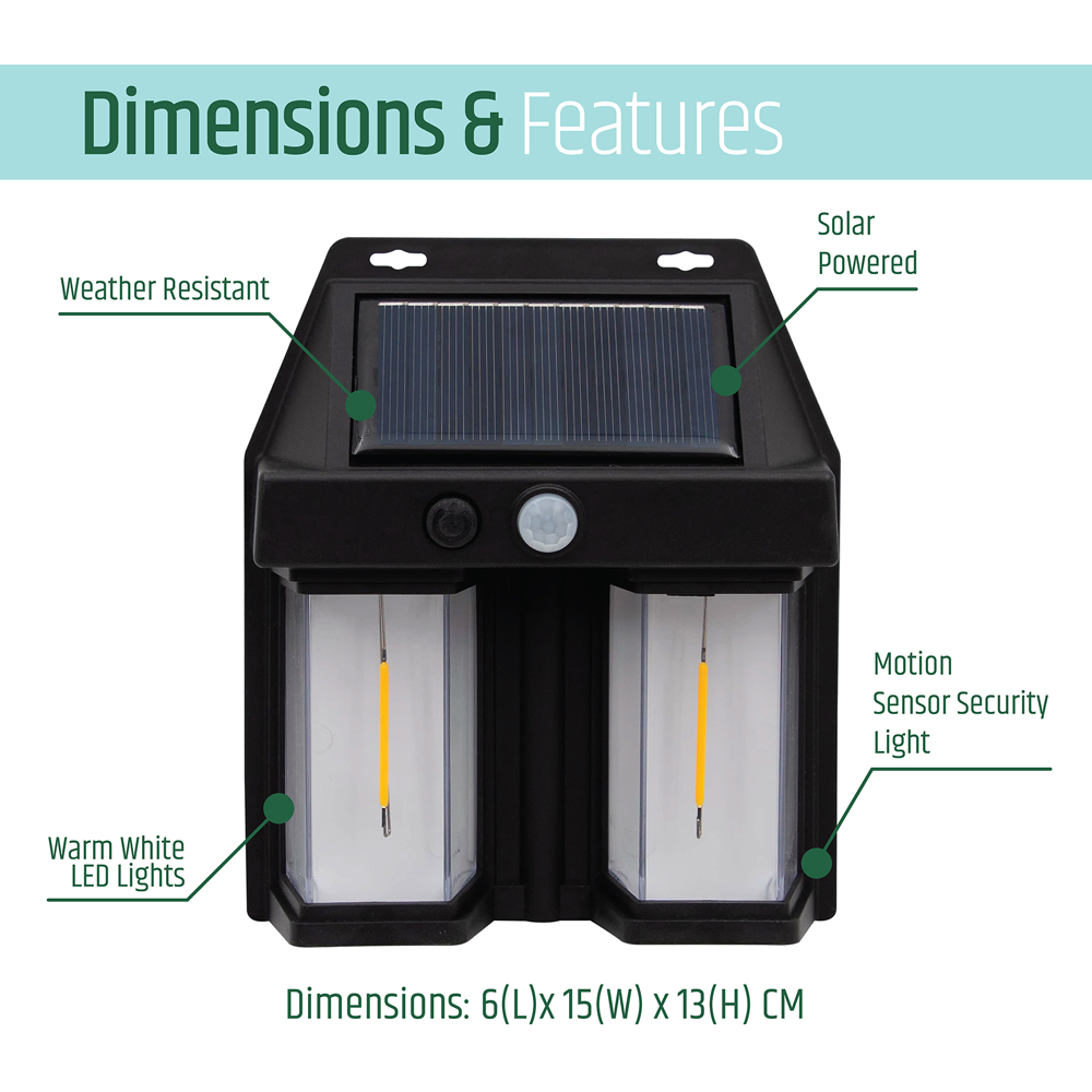 Gardenkraft Solar Sensor Garden Wall Light Image 8
