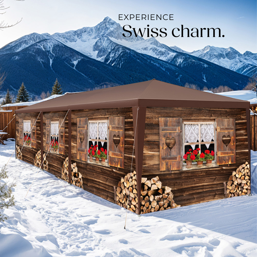 tectake Alpine Removable Side Panels Gazebo 900 x 300cm Image 6