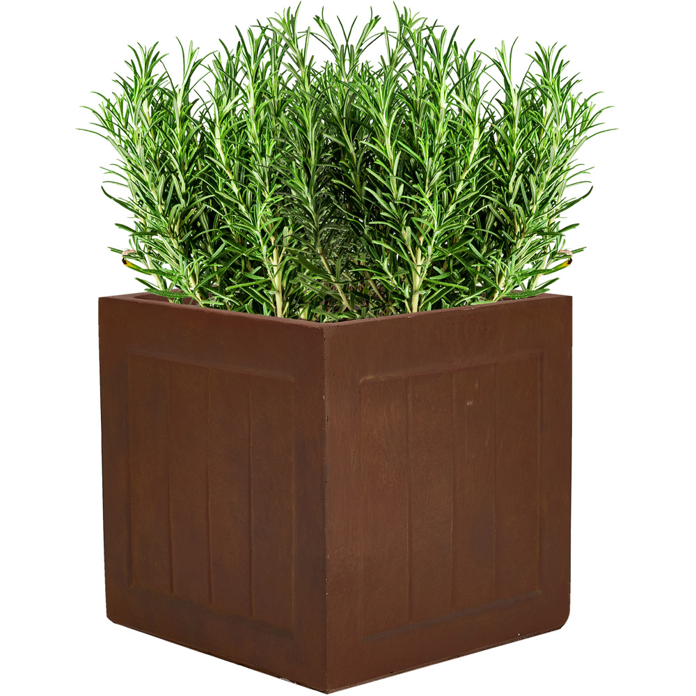 Dibor Merano Brown Square Planter 30cm Image 3