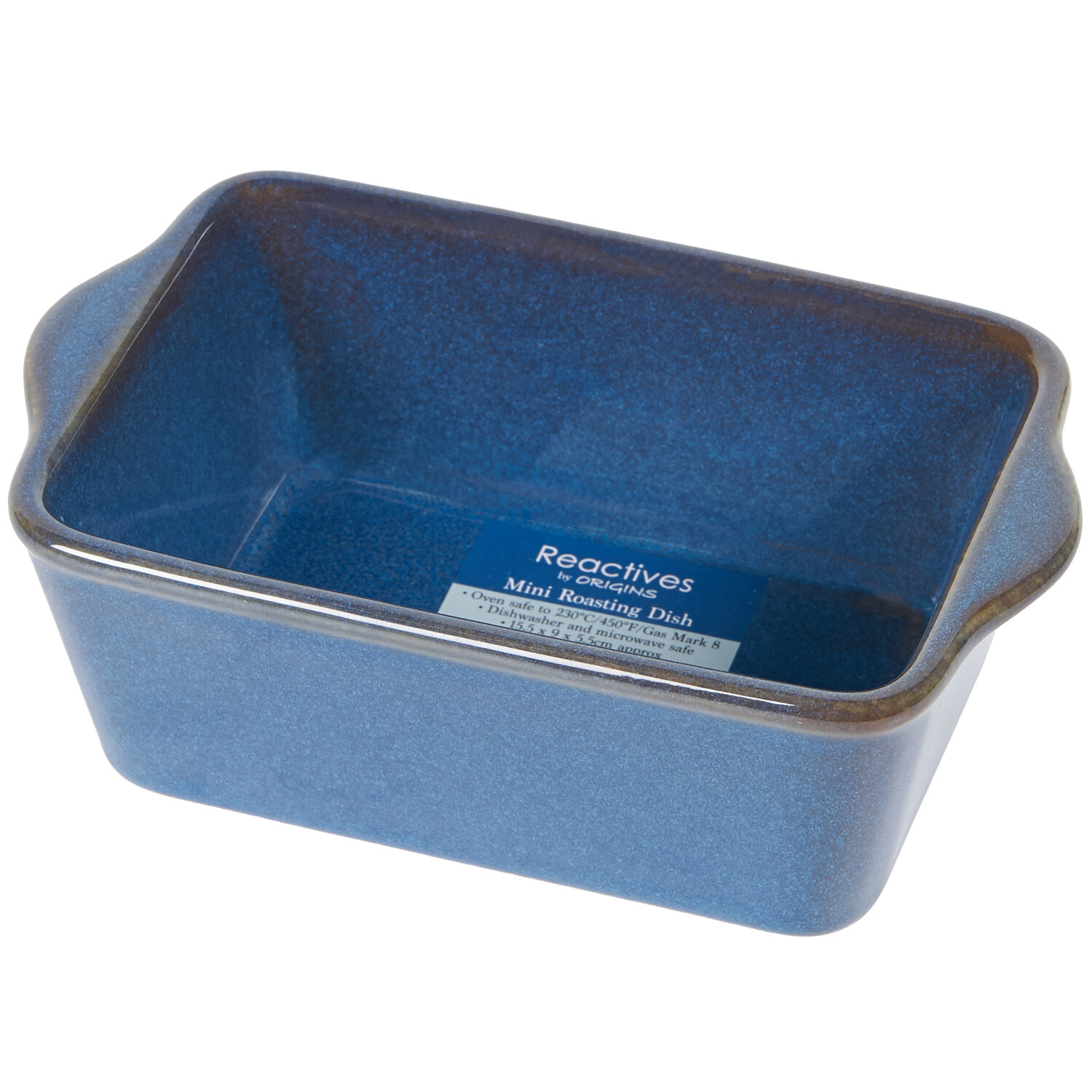 Traditional Reactive Glaze Roaster - Blue Image 1